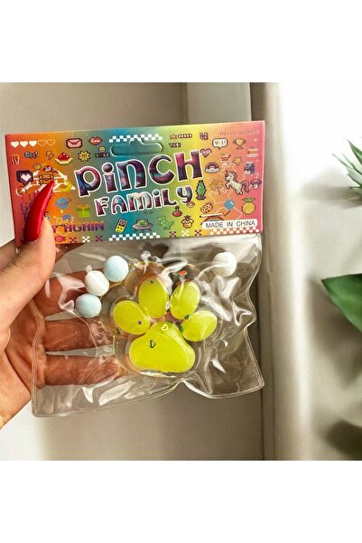 Kostbar Kedi Patisi - Taba Lapka - Squishy - Stress Oyuncağı - Sukuşi -Sarı