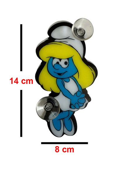 DMR Smurfette Suction Cup Plexiglass Car Glass Ornament Auto Ornament
