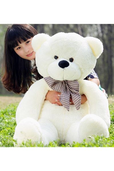 Pandamkee 90 cm Colorful Bow Tie Teddy Bear 100% Local