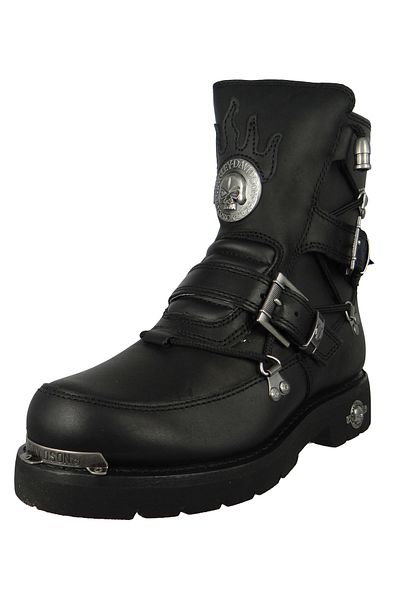 Harley Davidson D94167 Distortion Herren Biker Boots Engineerstiefel Black Schwarz