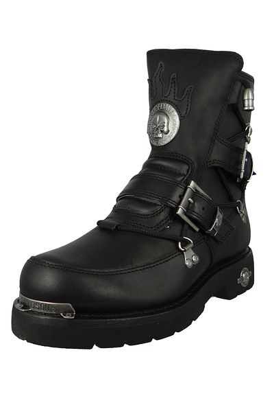 Harley Davidson D94167 Distortion Herren Biker Boots Engineerstiefel Black Schwarz
