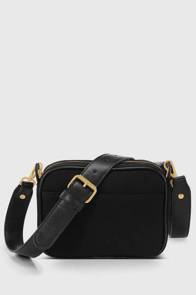 Housebags Kanvas Siyah Gold Aksesuarlı Casual Çapraz Askılı Çanta 219