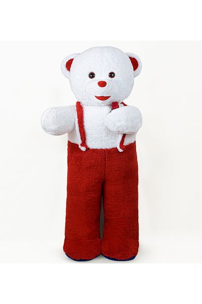 Özgüner Oyuncak Standing Plush Panda Toy in Overalls