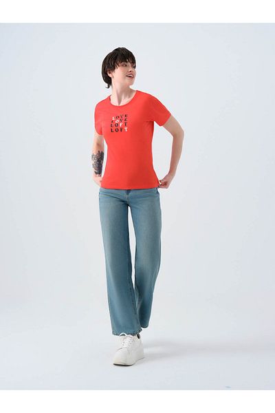 Loft Tricou roșu pentru femei Regular Fit Lf2038544