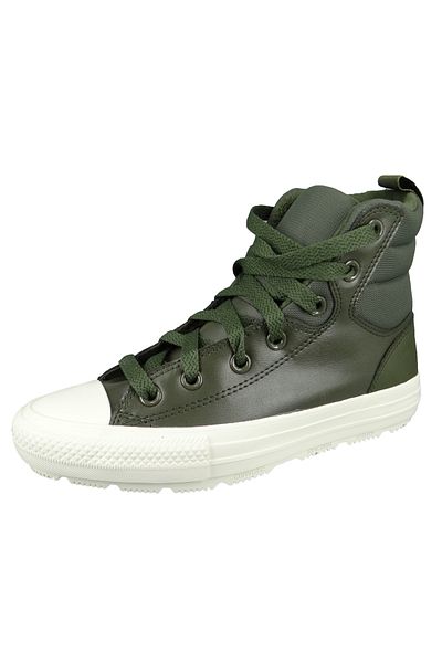 converse Damen High Sneaker Chuck Taylor All Star Berkshire Boot 171429C Grün Cargo Khaki Leder 2 Absatz