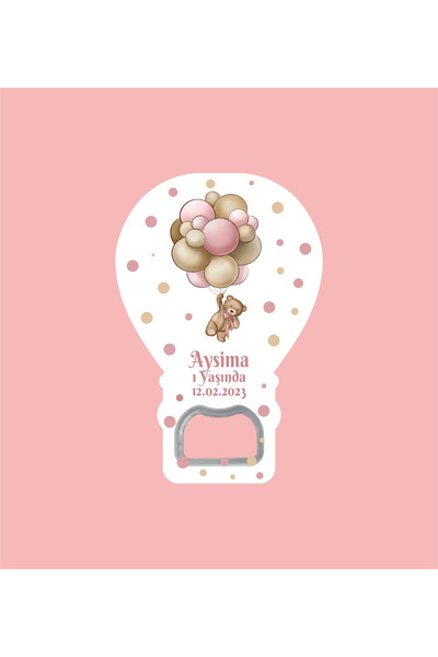 Balonlu Ayıcık Temalı Balon Açacak Magnet (Jelatin Paket Hediyeli)