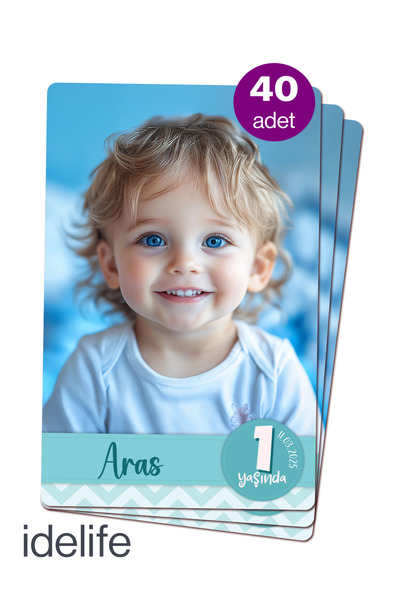 idelife Resimli Magnet, Doğum Günü Magneti, Fotoğraflı Magnet, 1 Yaş Magneti ...