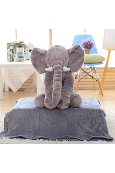 Pandamkee Özgüner Yumuşacık Uyku Arkadaşı Gri Fil Peluş Hayvan 65 Cm