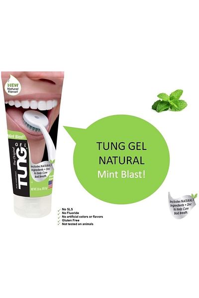 Tung Tong Natural Tongue Cleaner Gel, Refreshing Mint Flavor, BPA Free & Odor Eliminating, 85g, 4 Pack