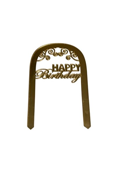 Pastaland La mulți ani scris în cadru oglindă din plexiglas auriu