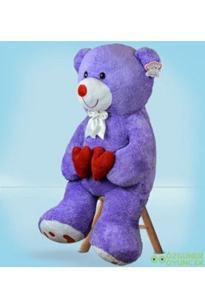 Pandamkee دب قطيفة 130 سم يحمل قلبًا مزدوجًا (100%) محليًا