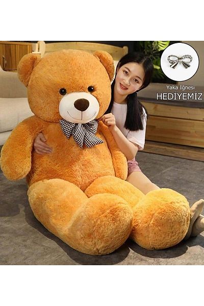 Pandamkee Cute Large Plush Teddy Bear with Bow Tie, 130 Cm - 100% Local