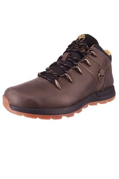 Timberland Herren Sportliche Halbschuhe Sprint Trekker Mid TB0A657Z033 Grau Medium Grey Leder mit Außensohle a