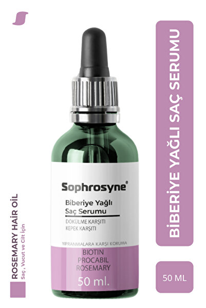 sophrosyne Procapil ve Biotin İçeren Biberiye Saç Serumu Saç Dökülmesine ve Yıpranmış Saçlara Özel Bakım 50 ml