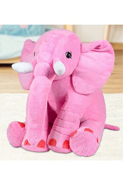 Özgüner Oyuncak 65 cm Cute Plush Elephant - Sleeping Companion Elephant