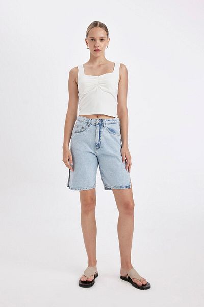 DeFacto Bermuda Jeans cu talie inalta - D4580ax24hs