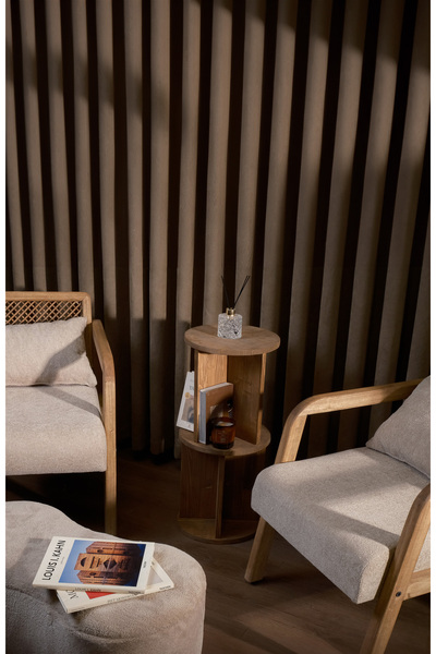 Aberteka Merda Relax Çay Seti Koltuk Takımı İki Berjer + Sandıklı Puf (Bench) + Yan Sehpa (Kitaplık)