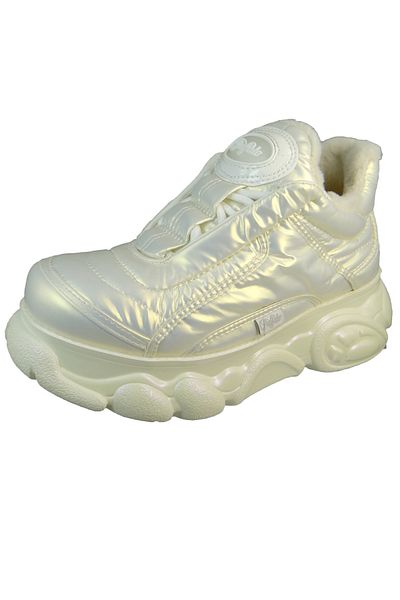Buffalo Damen Sneaker CLD Corin Puffed Low Top Vegan 1636026 Weiß White Textil