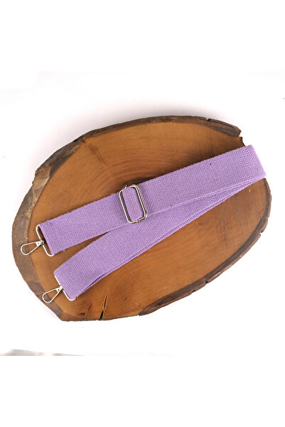 Prestij Boncuk Kumaş Çanta Sapı Ayarlanabilir Çapraz Askı Model - Lila