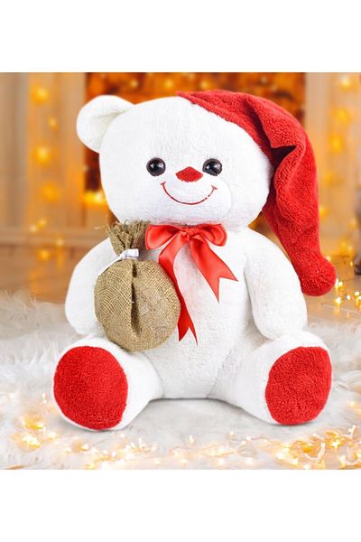 Pandamkee 75 cm Teddy Bear with Pompom Hat