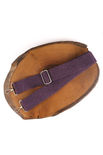 Prestij Boncuk Kumaş Çanta Sapı Ayarlanabilir Çapraz Askı Model - Mor