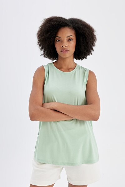 DeFacto Fit Long Fit Crew Neck Sports Modal Undershirt D2979Ax24Hs