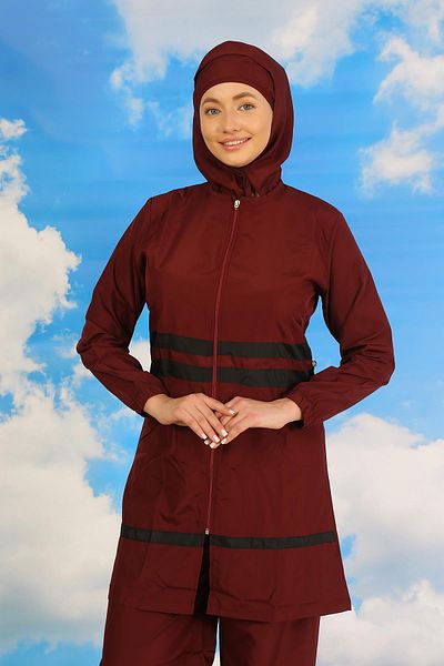 Celira Claret Red Hijab Swimsuit - Women 31061