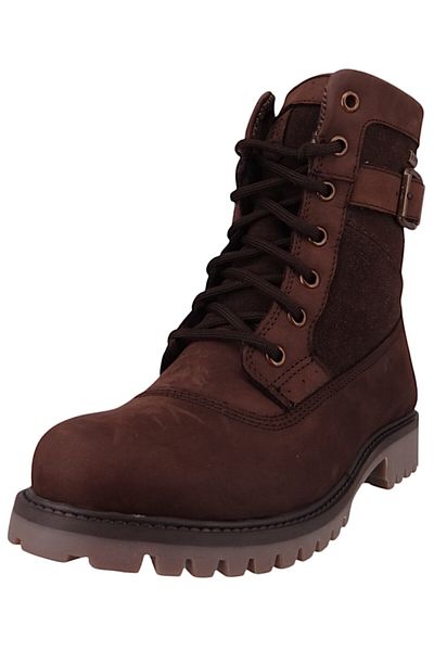 Kamik Damen Winterstiefel Stiefel Winterschuhe Rogue Mid WK2046 Braun DBR Dark Brown Leder/Synthetik mit