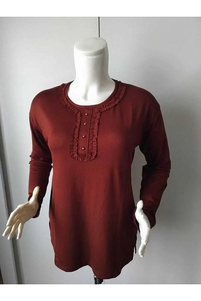 anne moda ankara Προϊόν ευκαιρίας. Καλοκαιρινή μακρυμάνικη μπλούζα βισκόζης