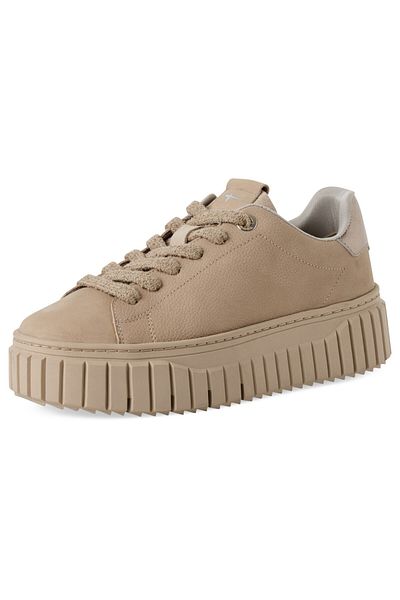 Tamaris Damen Low Sneaker 1-23702-45 Braun 375 Antelope Leder