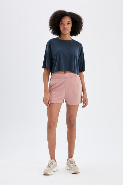 DeFacto DeFactoFit - Kurzes Sport-T-Shirt mit Rundhalsausschnitt, Modal, kurze Ärmel D2978AX24HS