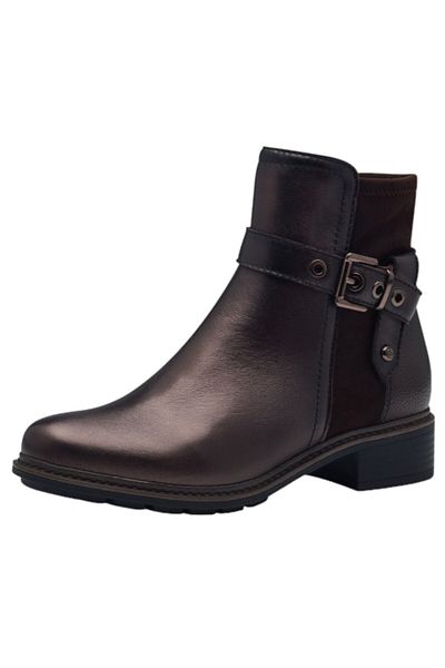 Tamaris Damen Sportliche Stiefelette 1-25425-43 Braun 351 Mocca Metall. Leder/Synthetik mit TOUCH-IT