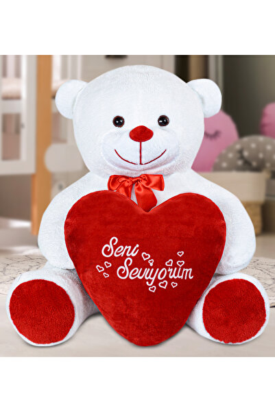 Özgüner Oyuncak 100 Cm Sevgiliye - Anneye Özel Büyük Kalpli Peluş Ayıcık