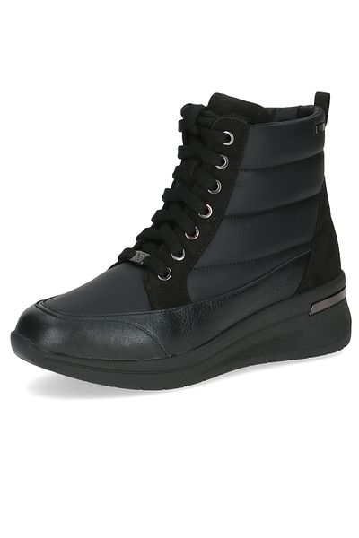 Caprice Damen Elegante Stiefelette Winterschuhe warm gefüttert 9-26106-43 Schwarz 019 Black Leder/Synthetik