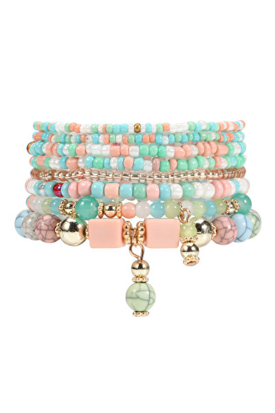 Choice colorful Bohemian Stackable Bead Bracelets for Women Stretch Multilaye...