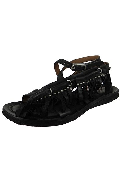 A.S.98 Damen Römer-style Sandalen Ramos A16011-0101-6002 Schwarz Nero Leder