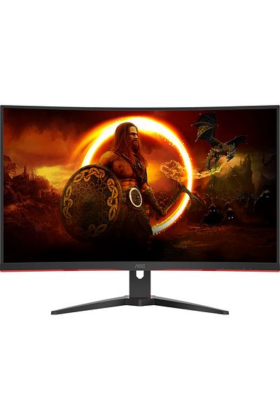 Aoc Monitor Gaming Curbat WLED VA AOC 31.5", Full HD, 240Hz, 0.5 ms, C32G2ZE/BK