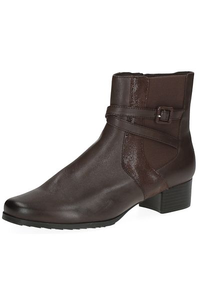 Caprice Damen Elegante Stiefelette H-weite 9-25311-45 Braun 329 Dk Brown Comb Leder Und Textil