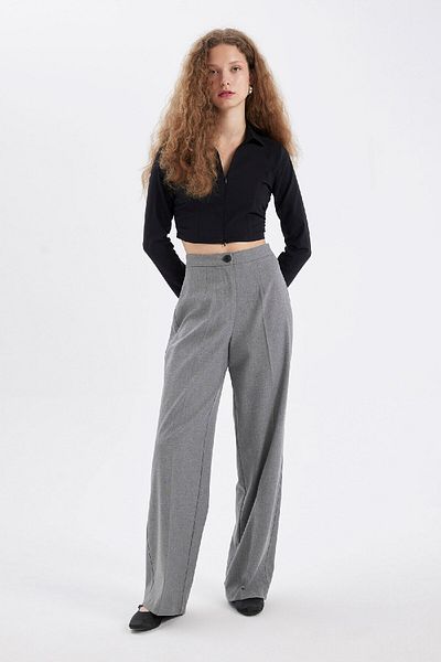DeFacto High Waist Wide Leg Basic Pants - C6402Ax24Au