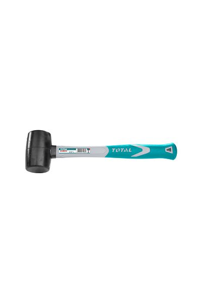 TOTAL 16oz Fibreglass Handle, Rubber Hammer