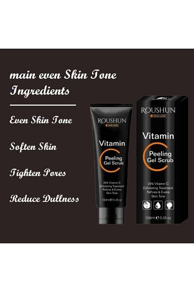 RousHun Vitamin C Face Scrub Peeling Gel – Exfoliating & Moisturizing Formula (100ml)