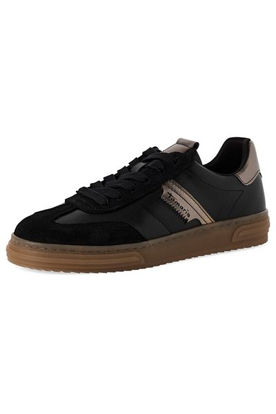 Tamaris Damen Low Sneaker 1-23788-42 Schwarz 003 Black Leather Leder