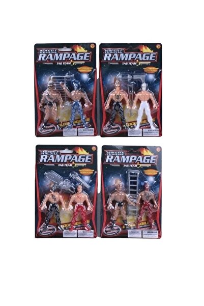 BabyCara 8 Wrestlers WWE Wrestle Rampage With And Equipment