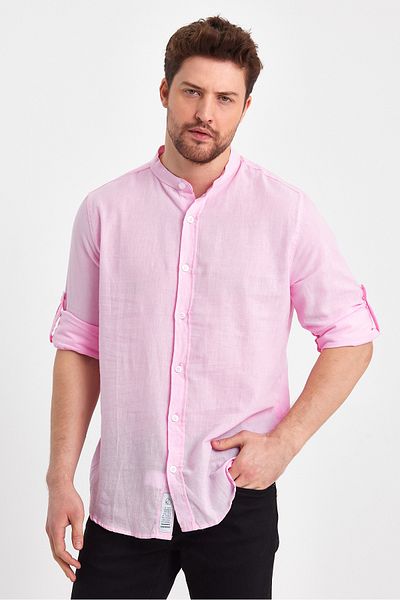 Weyeze Judge Collar Linen Basic Shirt Ae-Y13008Lns