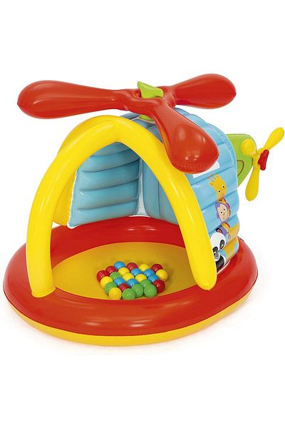 BESTWAY Fisher Price Inflatable Helicopter Ball Pit 1.55mx1.02m 93538