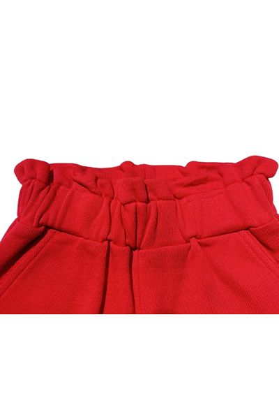 Çikoby Girl's Bottom Tracksuit Printed Red