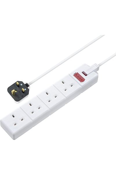 Masterplug Heavy Duty Extension Lead 4 Sockets 2 Meter Cable 13 A