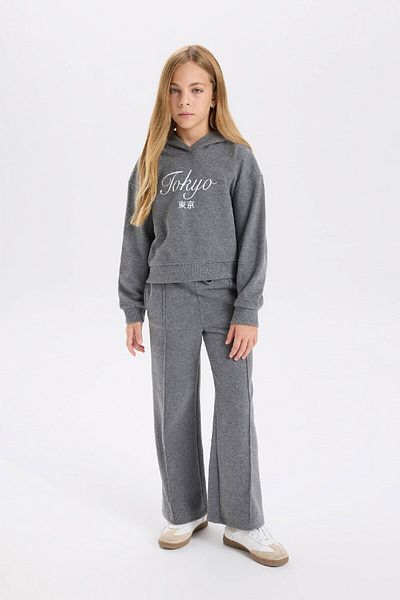 DeFacto Girl's Hooded Printed Thessaloniki Fabric Sweatshirt D4294A824Wn