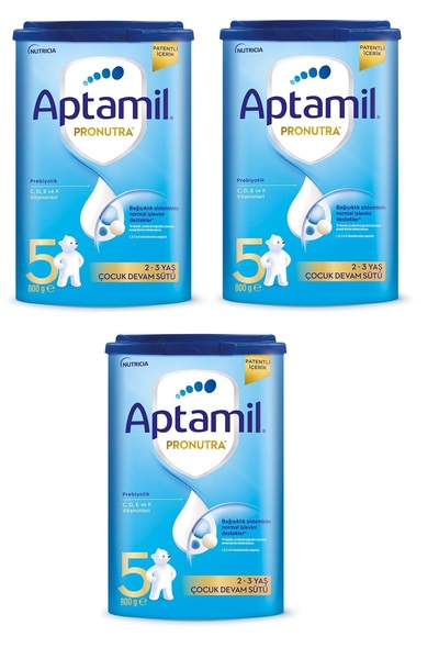 Aptamil 5 Numara Çocuk Devam Sütü 2400 Gr. 1 Yaş+ (3 X 800 Gr. Akıllı Kutu)