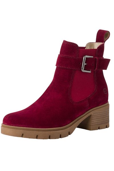 Tamaris Damen Sportliche Stiefelette 1-25447-43 Rot 500 Red Leder mit TOUCH-IT